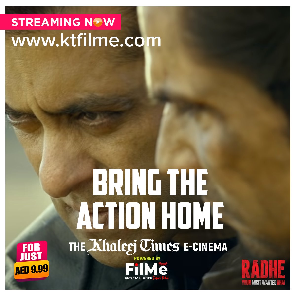 khaleejtimes's tweet photo. Bring #Radhe Home! Now Watch this Blockbuster Right from the Comfort of your Home on The Khaleej Times E-Cinema!
Get your ticket here: https://t.co/7WExWwUU5M
@BeingSalmanKhan
@DishaPatani
@RandeepHooda
@Asli_Jacqueline
#KTfilme #ecinema #khaleejtimes #Radhe #Bollywood https://t.co/uqLiJenNRF