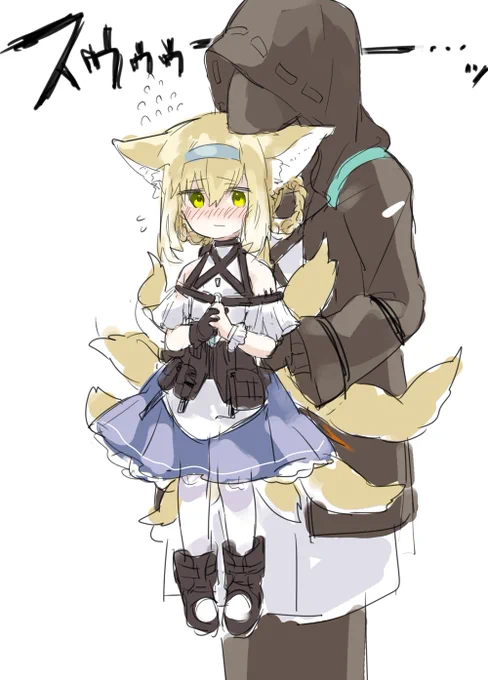 #軽い気持ちで描いたら思った以上に反響があった絵
これですね 連日の激務によって蒸発した理性をスズラン吸いで回復するドクターのピクチャー 