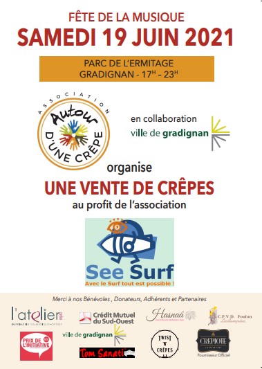 autourdunecrepe's tweet image. Venez manger des crêpes #19juin de #15ha23h pour l'association #SeeSurf