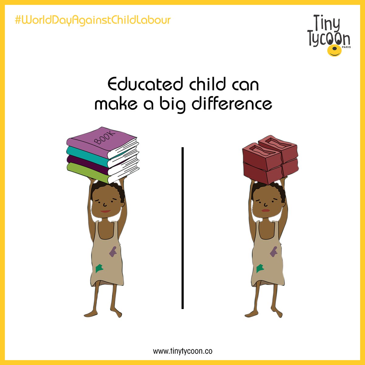 Tinytycoon1's tweet photo. Education is one of the most essential parts of a child’s life, choose to educate them and brighten their lives

#TinyTycoon #WorldDayAgainstChildLabour #stopchildlabour  #ChildLabour  #AntiChildLabourDay #BabyProducts #BabyLotions #BabyCreams #BabyShampoos #Babyskincare https://t.co/slv1jbqQBC