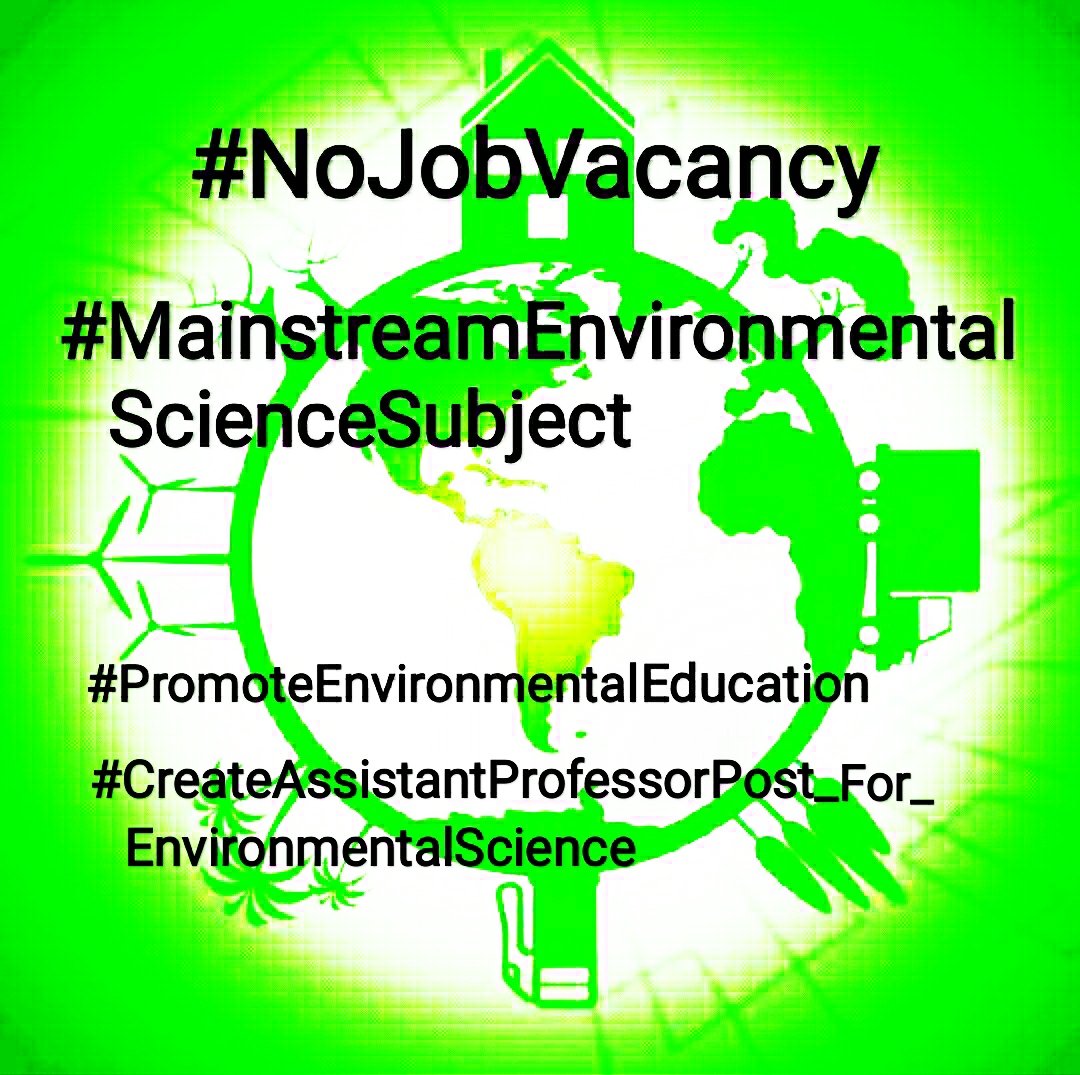 SURESHC28877098's tweet photo. @myogiadityanath
@myogioffice
@shalabhmani
@DrRPNishank
@narendramodi
No Assistant Professor Vacancy ever created in #UPPSC for MSc-PhD-NET qualified Environmental Science students. How long we remain jobless? Humble #CreateAssistantProfVacancy_In_EnvironmentalScience https://t.co/fXV8VA7CBY