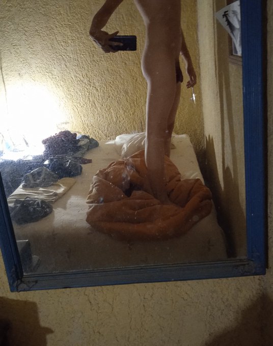 casually took a photo of me naked standing on my bed with some kindergarten scissors trying to kill an