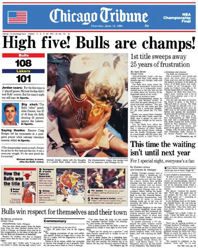 Chicago_History's tweet photo. It Was 30 Years Ago Today That The Chicago Bulls Won Their First NBA Championship!

#ChicagoHistory ✔️ https://t.co/93oDLkgOGw