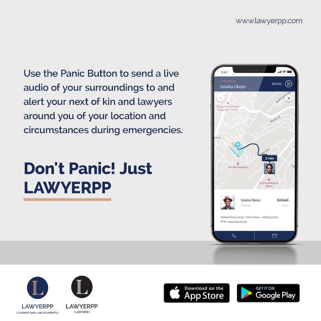 detoke__'s tweet photo. You can be in need of help today !

Download LAWYERPP &amp; activate the Panic Button. Panic alerts &amp; a live audio of your surroundings will go out so we can get help to you! #June12thProtest https://t.co/epkPfFFKLx