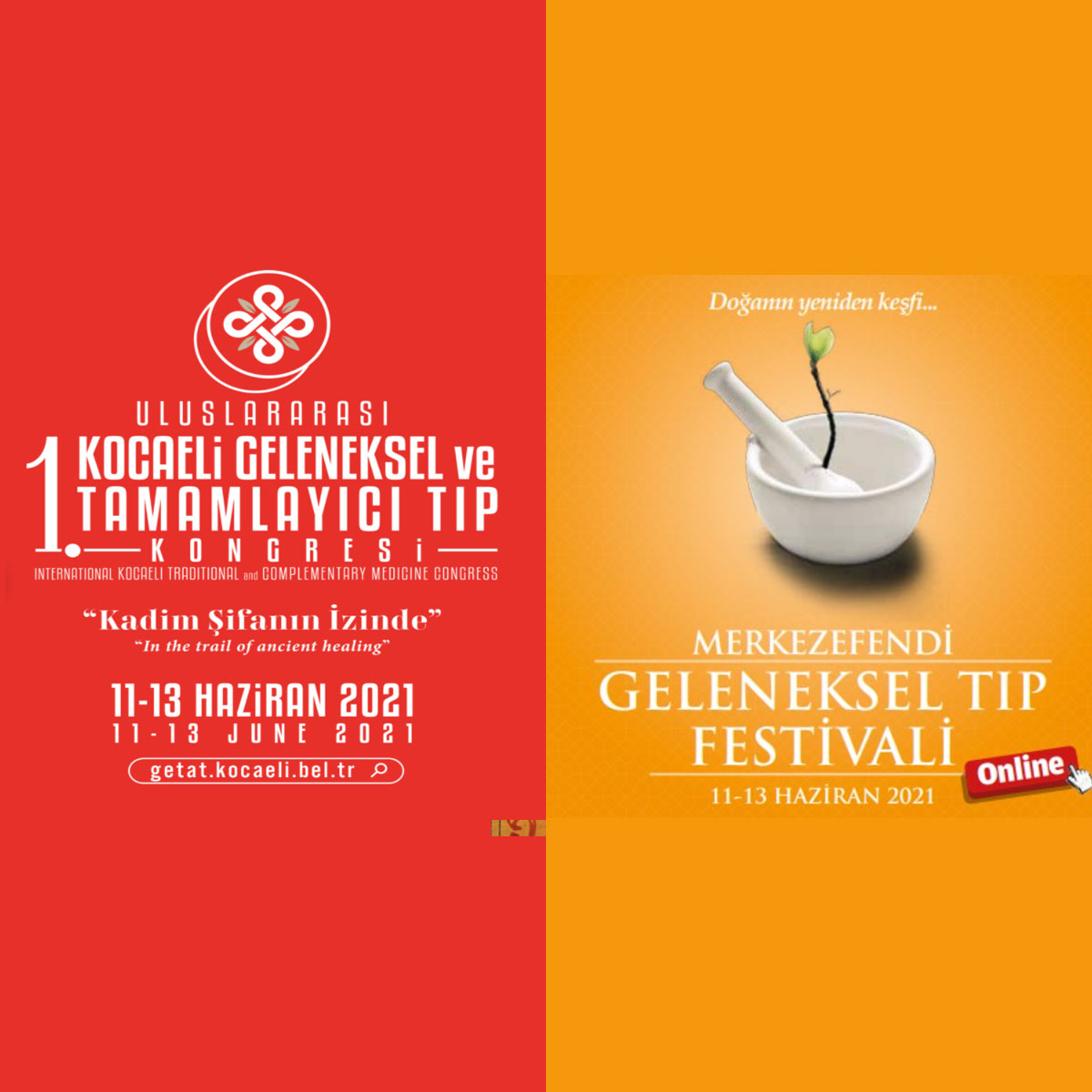 Bugün 2 Geleneksel ve Tamamlayıcı Tıp etkinliği birden gerçekleşiyor.

1. Uluslararası Kocaeli Geleneksel ve Tamamlayıcı Tıp Kongresi (2. gün sunumları)
cutt.ly/kocaeligetat

Merkezefendi Geleneksel Tıp Festivali (2. gün sunumları)
cutt.ly/zeytinburnubld