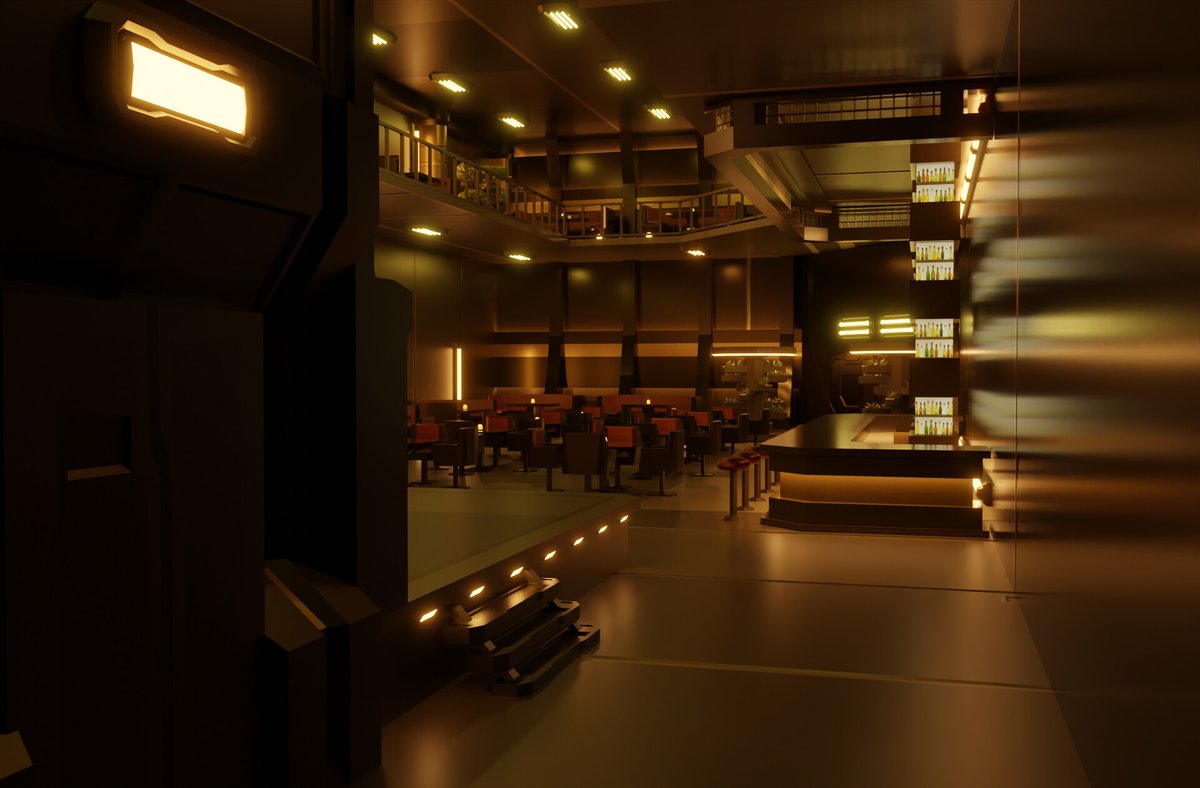 RalinaRose's tweet photo. a restaurant in a spaceship #3d #3dlowpoly #lowpoly #interior #futuristicinterior #3dmodel #modeling #cyclesblender #blender #cg #lowpolyinterior #cgart #blendercycles #render #future #3dmodeling #spaceshipinterior #spaceshiprestaurant #interiordesign https://t.co/xTVoYz9IQY