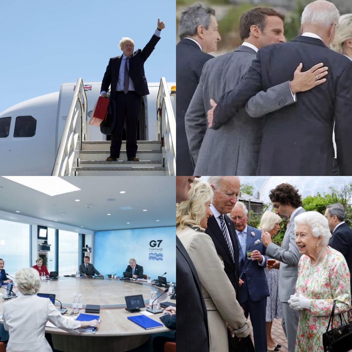 The G7 leaders arrived at the G7 summit in Cornwall by private jet with no testing and quarantining. They didn’t wear masks. They didn’t socially distance. They do as they do, but not as they tell us to do. 
#G7Summit