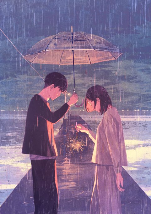 「黒髪 雨」のTwitter画像/イラスト(人気順)