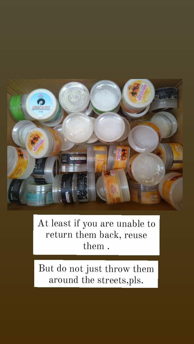 We are still recycling the empty jars and bottles.thank you for protecting the planet.#recycle