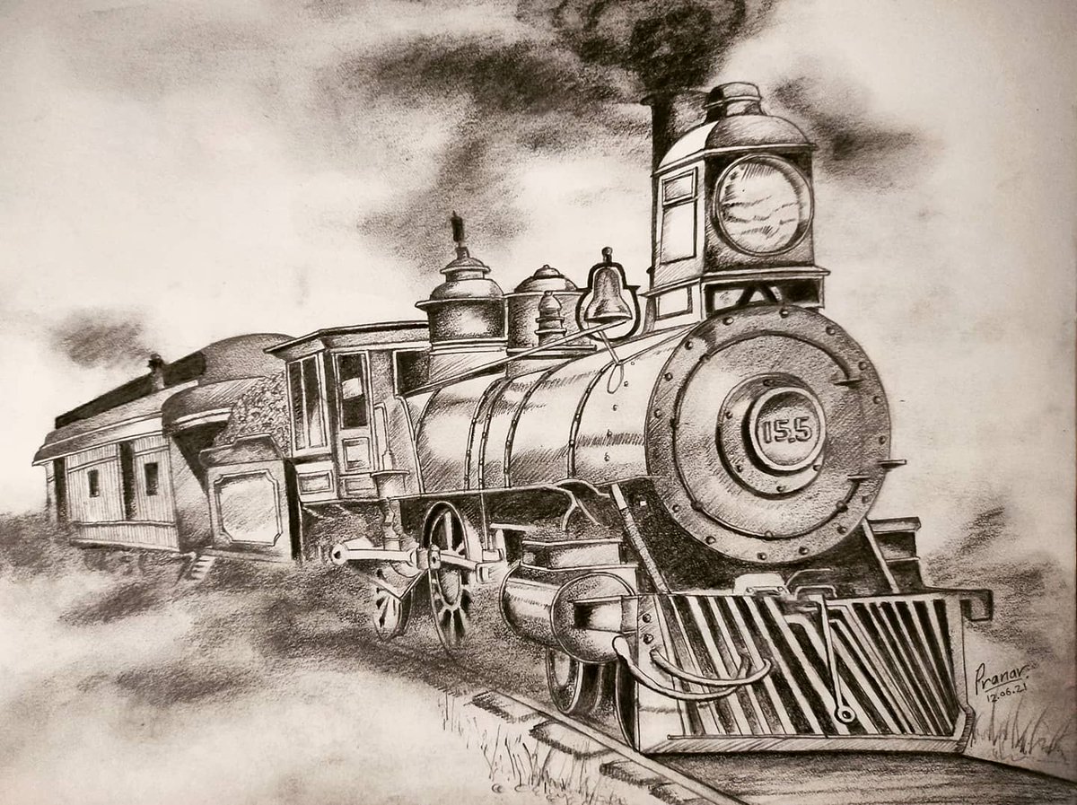 Time travel with a pencil and paper...

#Weekendsketch #Pencildrawing #pencilart #train #trainengine #steamengine #trainsketch #pencilsketch #shading #ArtistOnTwitter #art #artwork