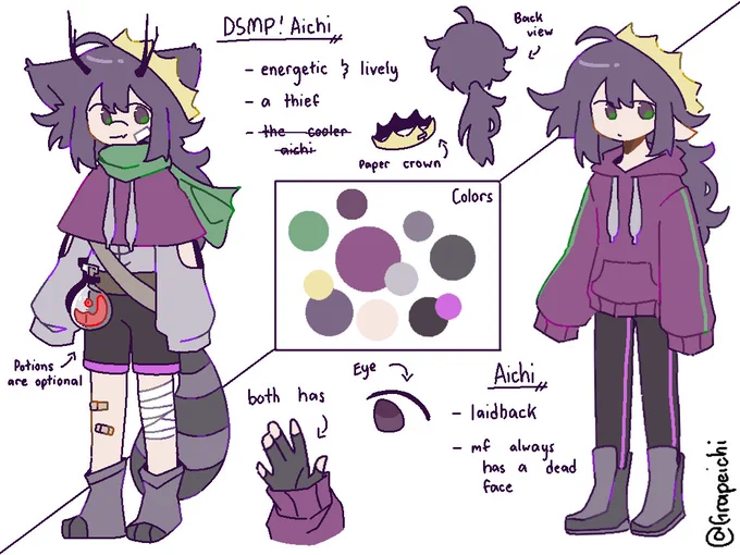 i literally am jealous of people who can design clothing so well, like look at my fcking sona i just slapped a sweater and a paper crown on her and called it a day

(ignore the dsmp one i actually like the design alot ueue) 