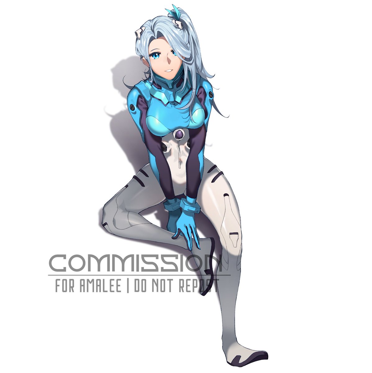 綾波レイ 「Art I did as a commission for @LeeandLie」|Mints♭♭ 🌱🦋 @ busy :’(のイラスト