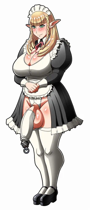 ふたなりエルフメイドちゃんできました!
たくさんご奉仕してほしい・・・! щ(`ω'щ) 