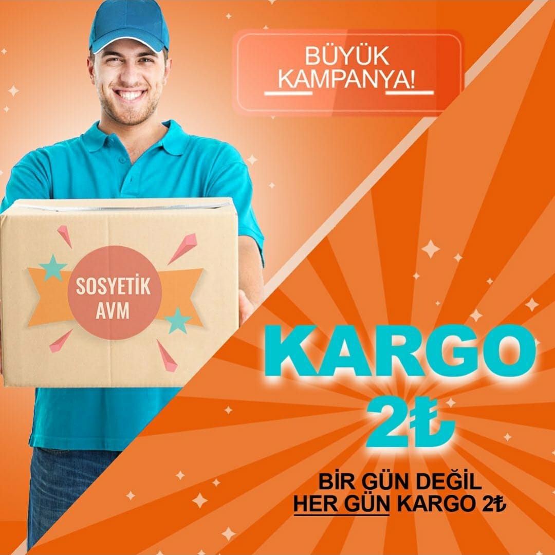 sosyetikavm's tweet photo. 😍❤️ BİR GÜN DEĞİL HER GÜN KARGO 2 TL 😍❤️

#pazar #kargo #Haftasonu #sosyetikavm https://t.co/l0E2guWEWp