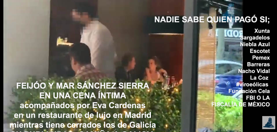 XornaldeGalicia on Twitter: &quot;Feijóo y Mar Sánchez cena íntima lujuriosa en  Madrid tras cerrar restaurantes de Galicia ; #TEM_RistoMejide #RistoMejide  #TEM #FeijóoConVox #GaliciaSuma #EspañaSuma #EvoMorales #Bolibia  #galiciafeijoo #feijoogalicia ...