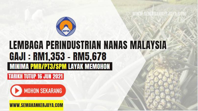 Jawatan Kosong Lembaga Perindustrian Nanas Malaysia