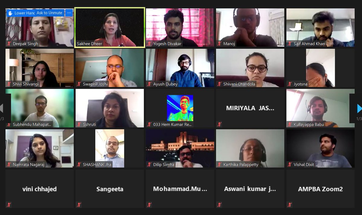 “Life is about creating yourself”&amp;“Everybody’s journey is different &amp; Unique” were the two key take-home mantras espoused by Sakhee Dheer; in a very informative &amp; engaging interaction with AMPBA students.
Thankyou Sakhee for a dise talk!

#ISBAMPBA #Marketing #analytics #career