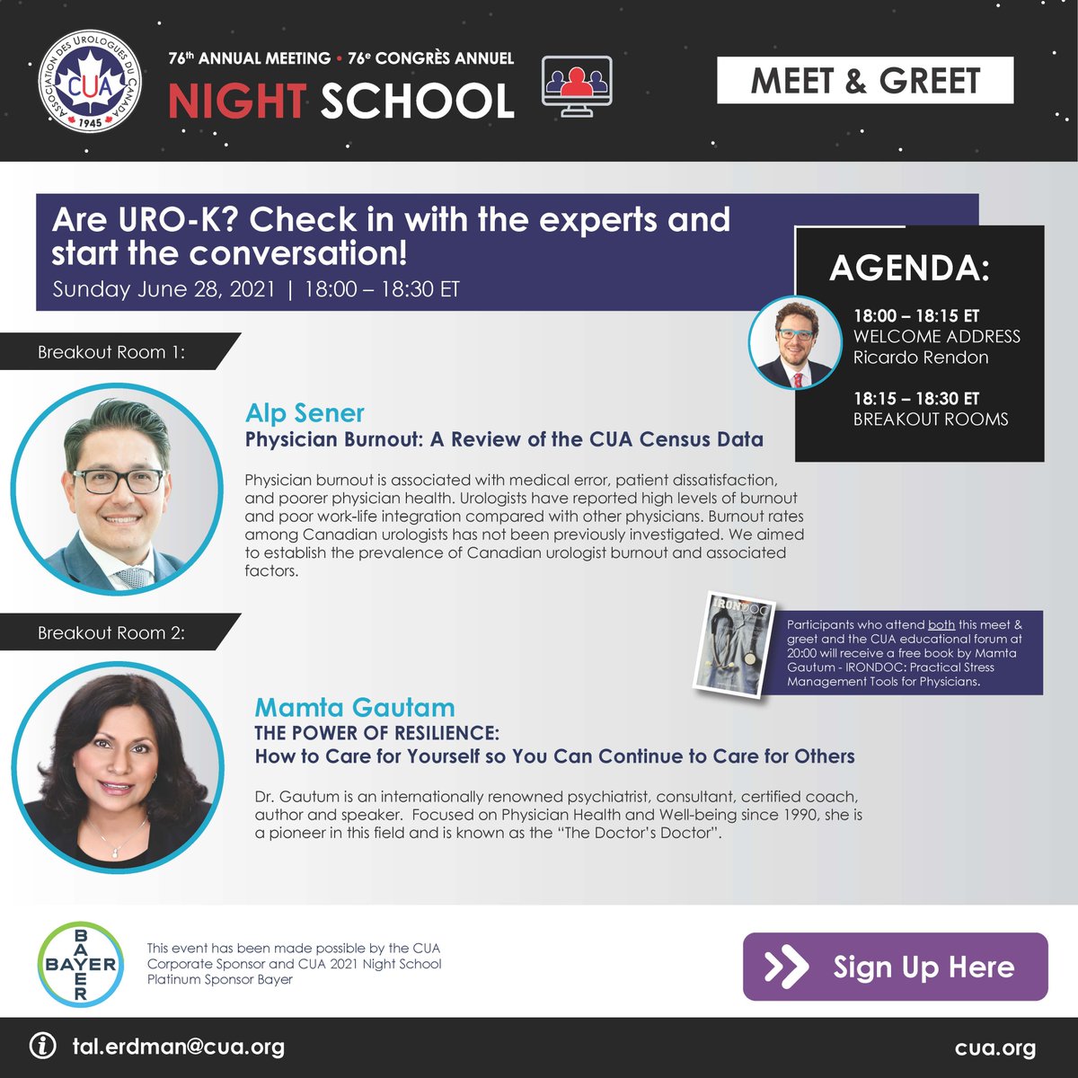 Canadian Urological Association (@canurolassoc) on Twitter photo START THE CONVO! You will not want to miss this Special event, sign up for FREE here - #CUANightSchool2021
Are URO K? cua.org/event/8537
#wellness, #physicianburnout <a href="/PEAKMD/">Dr. Mamta Gautam</a> <a href="/AlpSener2/">Alp Sener</a> <a href="/RicardoARendon/">Ricardo Rendon</a> START THE CONVO! You will not want to miss this Special event, sign up for FREE here - #CUANightSchool2021
Are URO K? cua.org/event/8537
#wellness, #physicianburnout <a href="/PEAKMD/">Dr. Mamta Gautam</a> <a href="/AlpSener2/">Alp Sener</a> <a href="/RicardoARendon/">Ricardo Rendon</a>