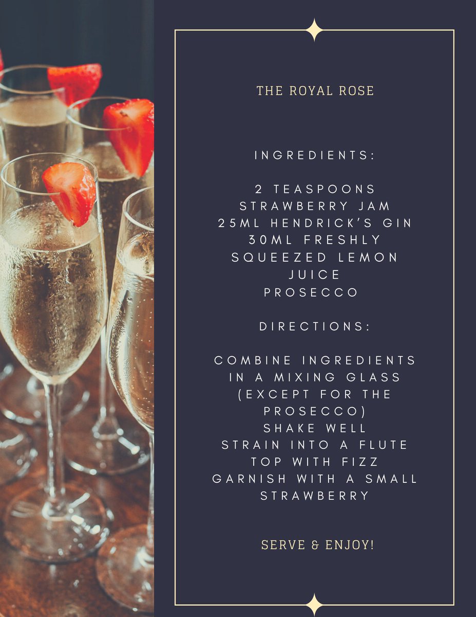 Tyn Dwr Hall (@tyndwrhall) on Twitter photo ๐๐ก๐ ๐๐จ๐ฒ๐๐ฅ ๐๐จ๐ฌ๐ ๐น
What better way to celebrate the Birthday of Her Royal Highness The Queen than with some fizz!
Our sources also say that HRH loves Gin and it's ๐๐จ๐ซ๐ฅ๐ ๐๐ข๐ง ๐๐๐ฒ today!
Perfect for a DIY cocktail this weekend - enjoy everyone โก ๐๐ก๐ ๐๐จ๐ฒ๐๐ฅ ๐๐จ๐ฌ๐ ๐น
What better way to celebrate the Birthday of Her Royal Highness The Queen than with some fizz!
Our sources also say that HRH loves Gin and it's ๐๐จ๐ซ๐ฅ๐ ๐๐ข๐ง ๐๐๐ฒ today!
Perfect for a DIY cocktail this weekend - enjoy everyone โก