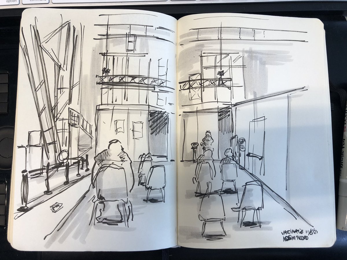 Visualnotes_'s tweet image. Quick 15 minute rough of the after jab waiting room @NDSM_werf
*No camera’s allowed
#covid19 #vaccinated #vaccination @GGDGHORNL