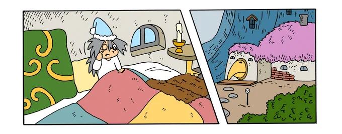物語はモーニャの目覚めから始まり、眠りにつくモーニャで終わります…。漫画「すず色のモーニャ」最終話→ すず色のモーニャ #キューライス 