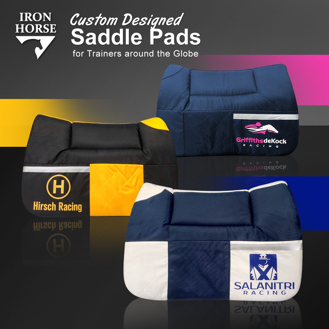 Custom Fitted Saddle Pads

☑️ HIGH DENSITY FOAM
☑️ FITTED SHAPE
☑️ HARD WEARING

@GriffithsdeKock
<a href="/JohnSalaRacing/">Salanitri Racing</a>
<a href="/markeysaddlery/">markeysaddlery</a>

#horsetraining #horseracing
#equine #jockey
#tack #ironhorseglobal
#ironhorse #saddlepads 
#saddlepadsforsale
