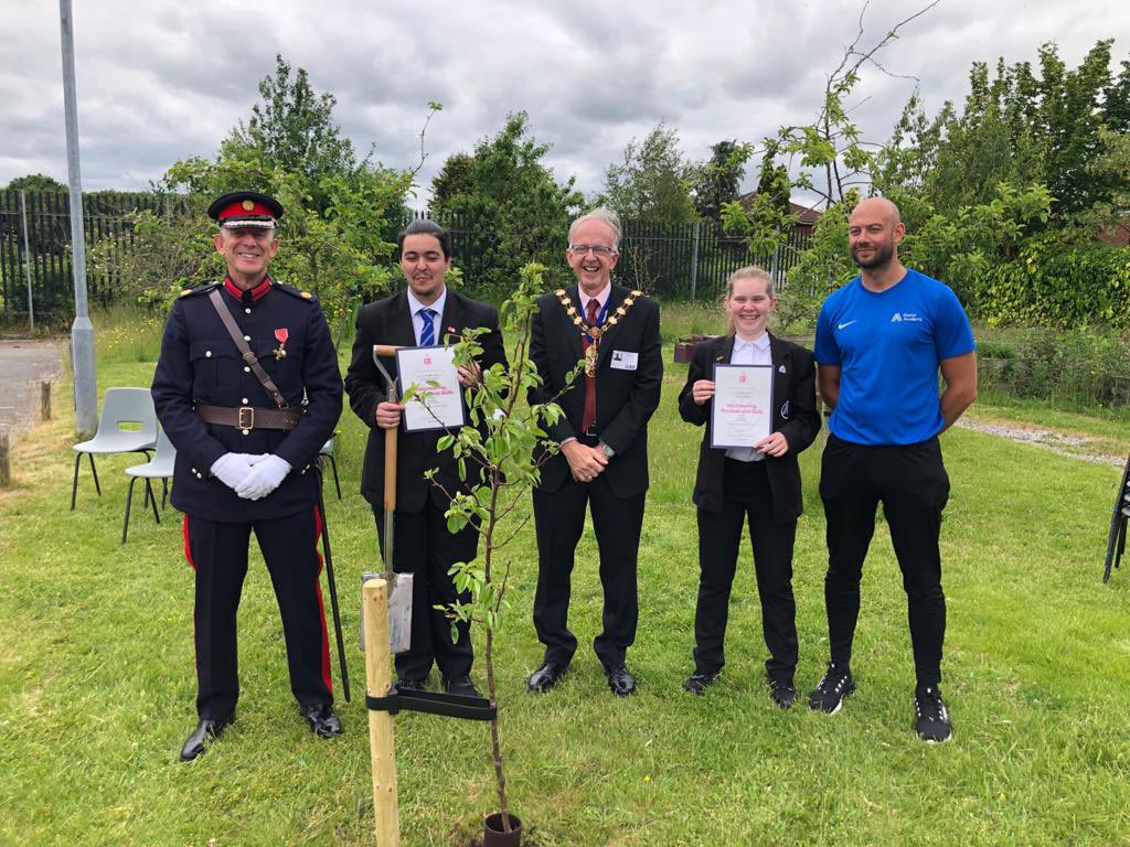 To mark The Duke of Edinburgh’s 100th Birthday a tree has been planted in each of the 10 boroughs of GM. I attended the planting at Manor Academy in Sale. A beautiful event. Organised by @GMLO_UK Trees across GM donated by @CityofTreesMcr @DofEGMTeam