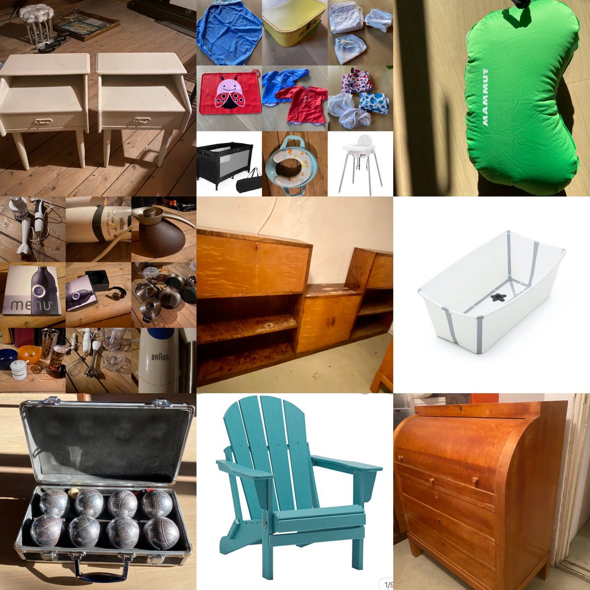 Bruker den fantastiske helgen til å rydde loftet før flytting. 🙈😬 Selger hagemøbler, vintage møbler, parkspill, kjøkken- og barnestæsj + turting. Kontakter får selvfølgelig superrabatt! 
finn.no/user/profile/p…