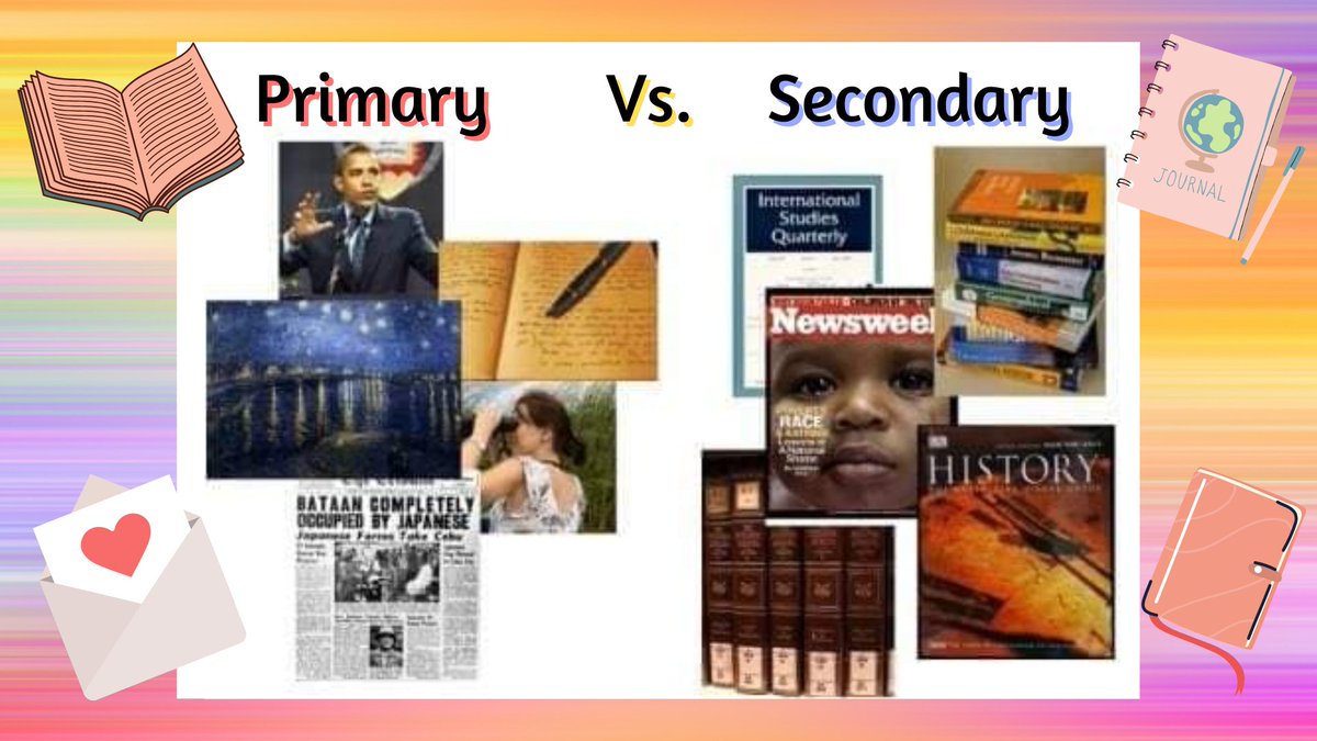 MarsJustineBMa1's tweet photo. Both sources are very important in data collection. When using an information that comes from a Primary source or a Secondary source we should always remember to cite it properly and acknowledge the owner. Avoid being Bias and be Fair always. 📚

#PrimarySources
#SecondarySources https://t.co/lD1V13breL