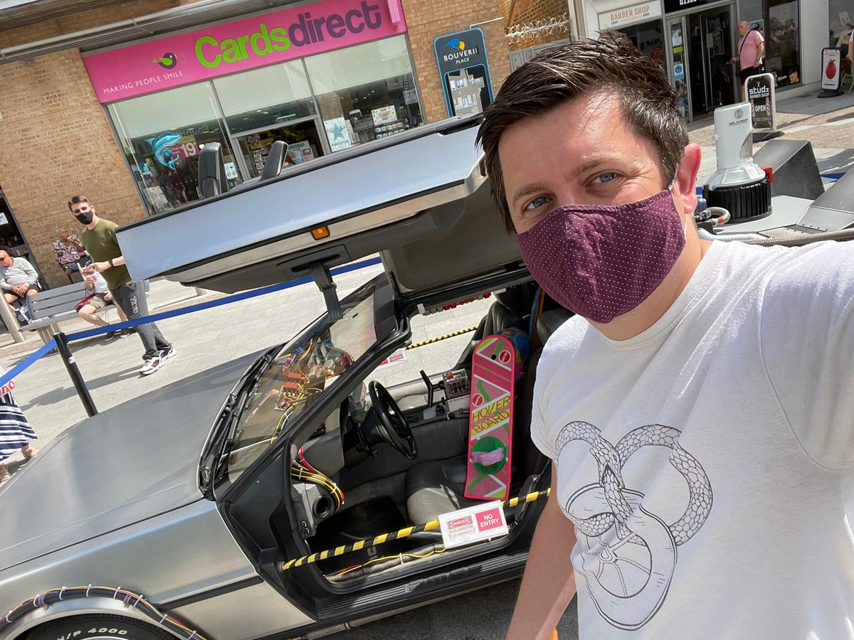 NeededRoads's tweet photo. Of course my co-host just happens to walk into town this morning and see a fucking Delorean!!!
#weneededroads #delorean #BackToTheFuture @BTTFCAR https://t.co/ElFjLEg83r