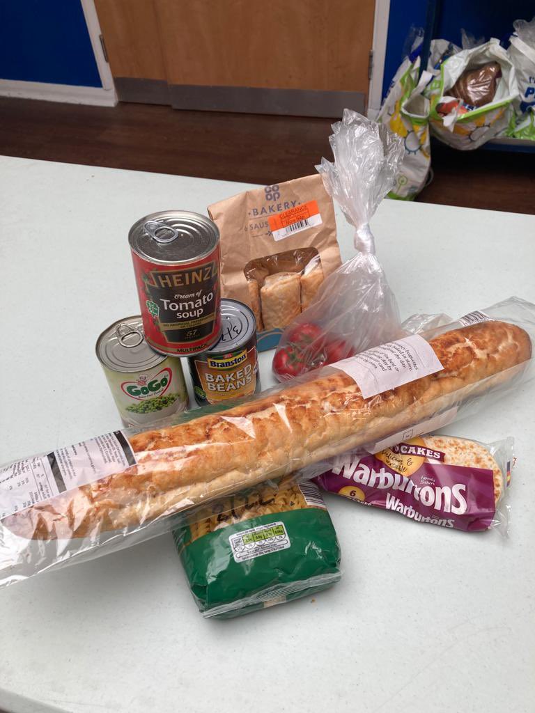 A typical bag of food today - come and collect yours - we are open to everyone 
Saving food from landfill and feeding bellies 😊