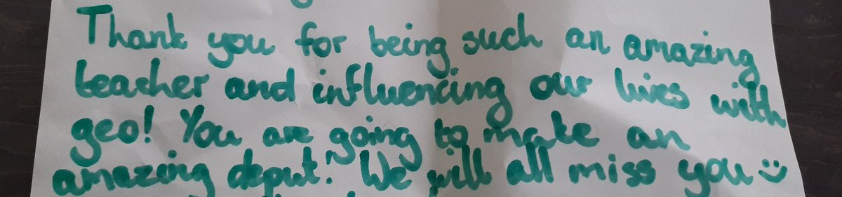 QMA_Geo's tweet photo. A handwritten note from some of your amazing Geographers can mean so much to a teacher after what has been a horrific year and a half. I wish you all the best in your future endeavours....don't be strangers #sorrento2019 #georocks https://t.co/5SwqqD1IoP