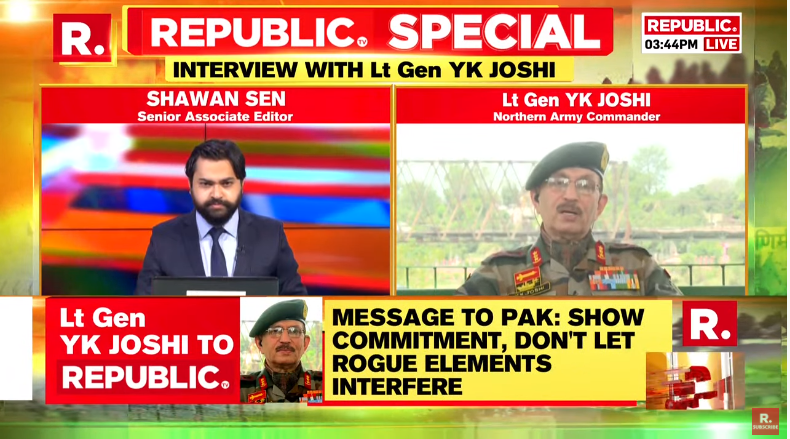 republic's tweet photo. #ForcesFirstNoCompromise | 'We are collaborating with NGOs and corporates to enlarge the scope of Sadbhavana, to generate employment for the youth': Northern Army Commander Lt Gen YK Joshi
https://t.co/rGQJsiKgt2 https://t.co/dk7LaVrohp