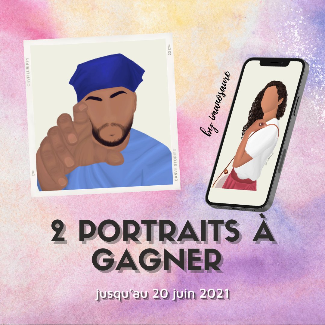 byimanosaure's tweet photo. 🎉CONCOURS 🎉

Vous l'attendiez... notre 1er concours !🤩
Tentez de remporter deux portraits digitaux (2 gagnants) Idéal pour une PP ou post Instagram

Conditions : 
👉🏻 RT ce tweet
👉🏻 Etre abonné à @byimanosaure 
👉🏻 Identifier un ami sous ce tweet

Fin du concours : 20 juin 2021 https://t.co/Gppt1pCLja