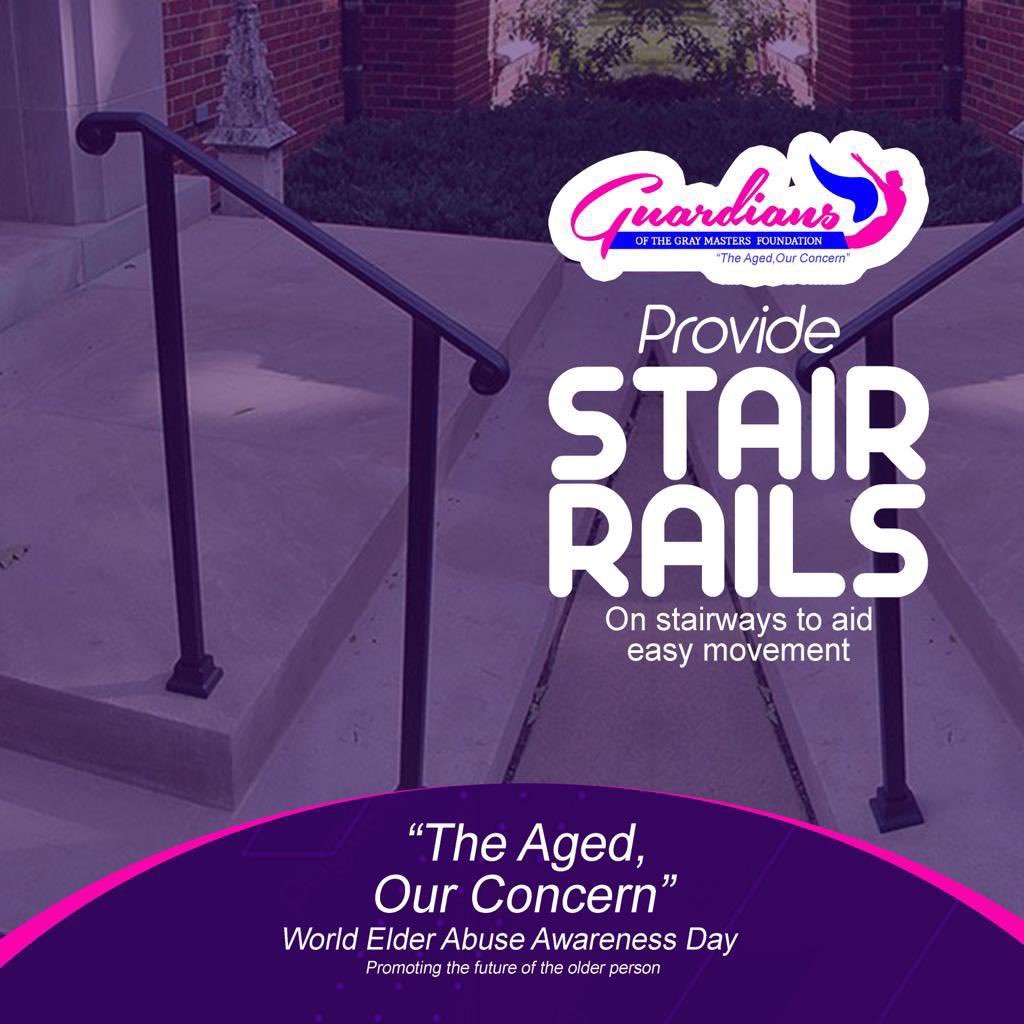 apiigy1_'s tweet photo. We can’t always be available to help them. 

They lived on their own before getting to this stage and they can still do same now. 

Let’s help them as they exercise and try to live life like Normal people by providing them with stair rails at vantage points.

#pphypecrew https://t.co/F5speUxsPt