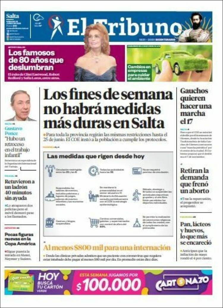 En <a href="/Cadena3Com/">Cadena 3 Argentina</a> empezamos la recorrida por todo el país con las noticias más importantes.
Ronda de periodistas con <a href="/vmaslup/">Vero Maslup</a> desde Rosario.
<a href="/pipyriveroc3/">Roberto Rivero</a> en Sta Fe.
Desde Mendoza <a href="/LuisOmarCastro/">Luis Omar Castro</a> 
Elisa Zamora en Salta.