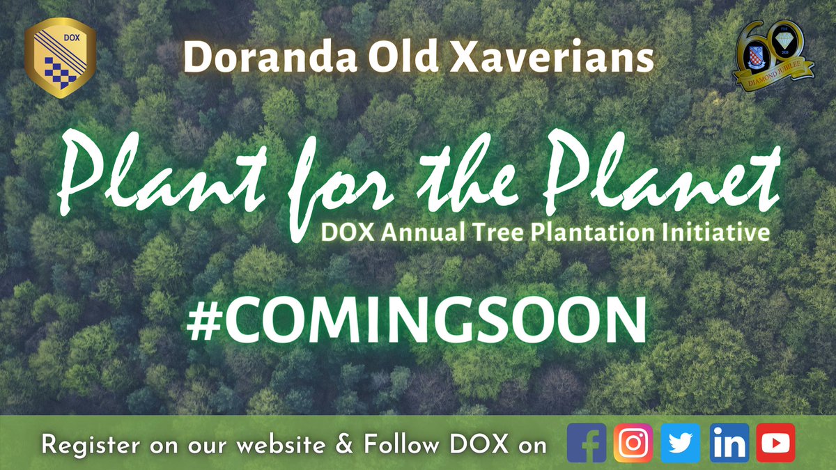 We are excited to announce that our Annual Tree Plantation Drive is Coming Soon @niteshpriya @utsavparashar @DC_Ranchi @JharkhandCMO @JharkhandVan @atulgera007 @iAtulAgrawal @budhiaa @NishitChopra1 @Rahul_Jain1976 @vpatodia @deepakgarodia #PlantForThePlanet #DOXgoesGREEN