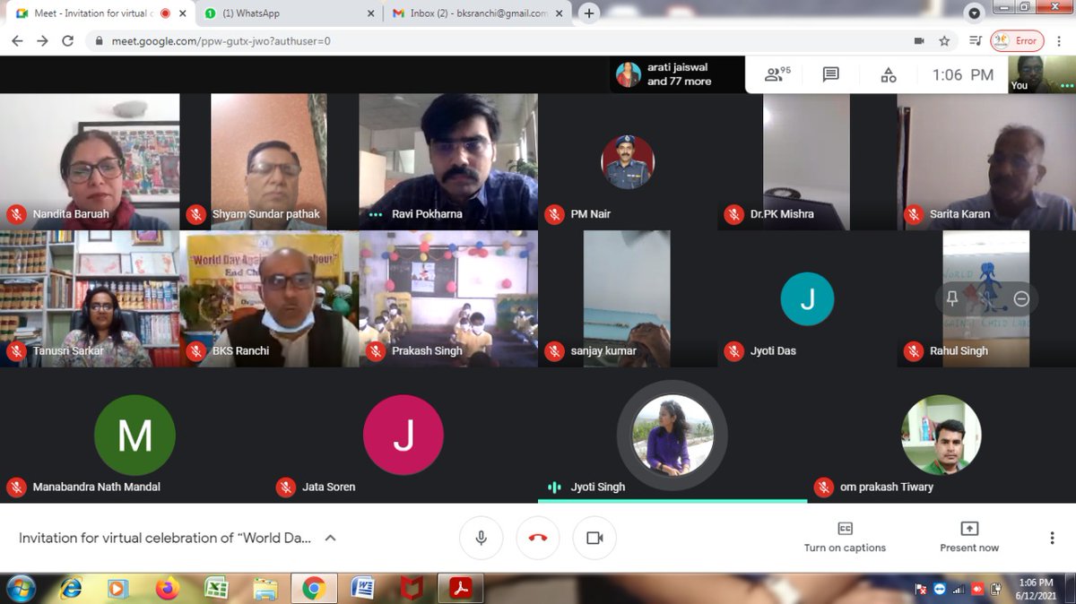 Balkalyan_ashrm's tweet photo. @RaviPokharna, #StandingCommitteeMember, @NITIAayog at the #EndChildLabour virtual meet organized by @bksranchi & @sanjaykmranchi highlighting the steps taken by the #Government to protect #children who have lost their parents/guardians to the #Covid19Pandemic. https://t.co/bKvZmyewwu