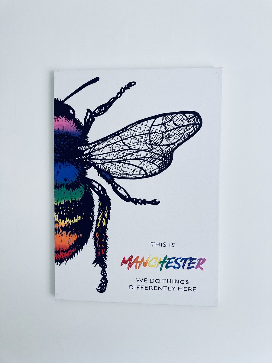 BethEgg's tweet photo. #Pride2021 #pride Rainbow Bee - acrylic on canvas. Happy Pride Everyone! 

https://t.co/QzrsFxMbo7 https://t.co/hlvjKhwSzW