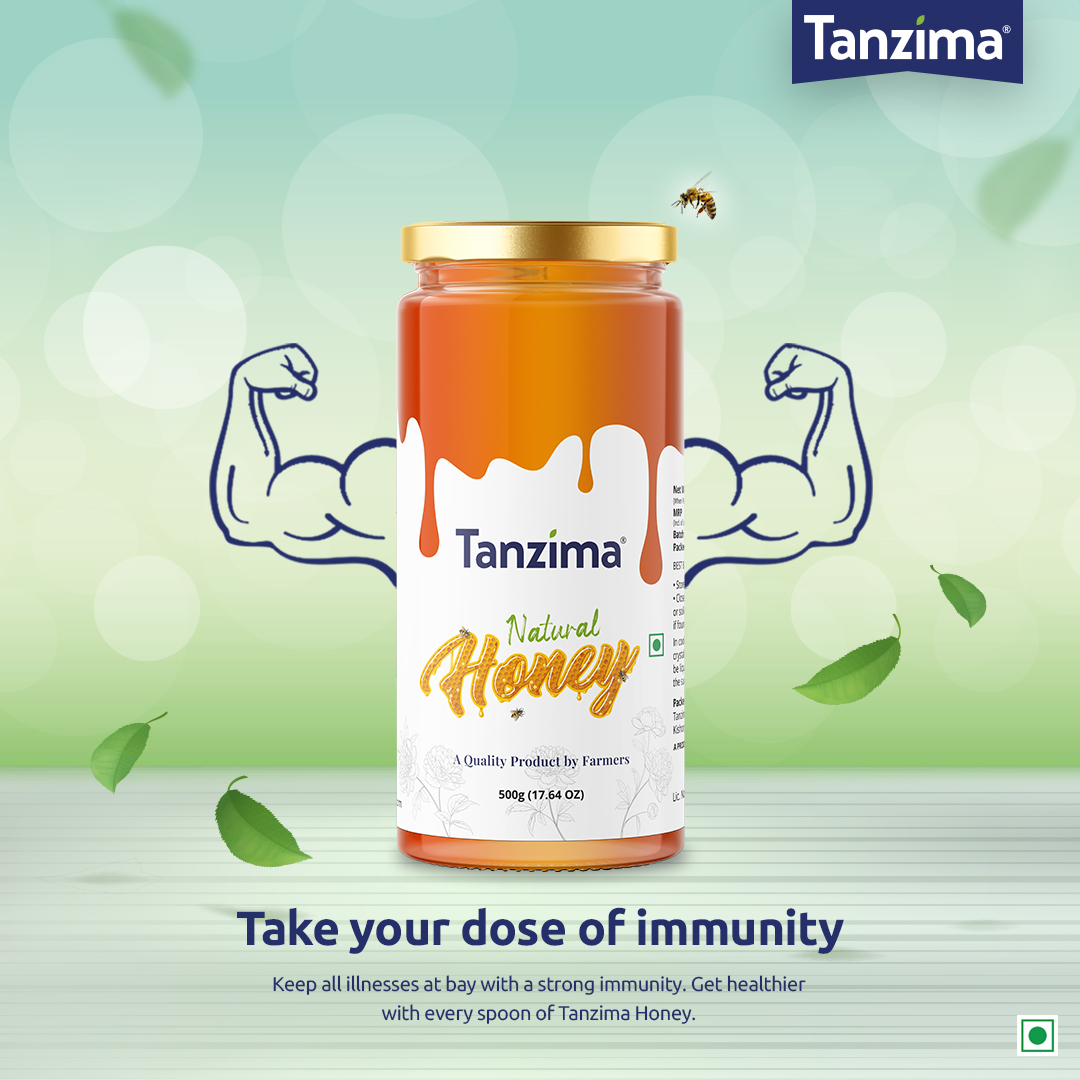 TanzimaOfficial's tweet photo. Keep all illnesses at bay with strong immunity. Get healthier with every spoon of Tanzima Honey.

#tanzima #natural #pure #honey #healthcare #healthyeating #immunitybooster #immunity #strongimmunesystem #healthyfood https://t.co/zBR3f6g5zy