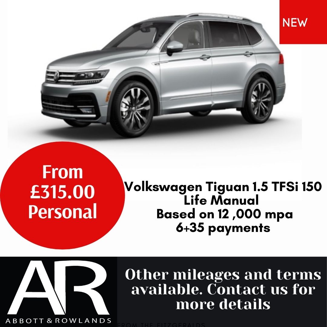 AbbottRowlands's tweet photo. Great #vw #Tiguan deals on personal contract hire. 
Volkswagen Tiguan 1.5 TFSi 150 Life Manual 
Based 6+35 payments and 12000mpa
#newcarday #newcar #newcars  #contracthire #performancecar  #personalcontracthire #prestigecars #topmarques  #fleetmanagement #familycar #thecarsourcer https://t.co/9AQuMdRk2m