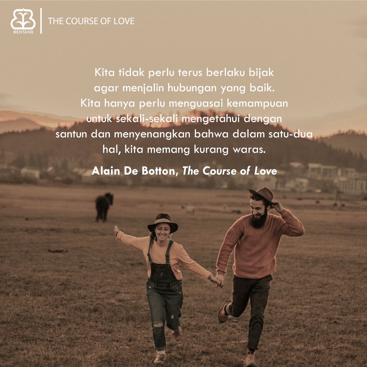 literarybase's tweet photo. Siapa yang sering terjebak toxic relationship, nih? Atau kamu adalah pemuja romantisme?
Buku ini, wajib kamu baca~
#TheCourseOfLove #Novelromantis #Novelcinta #Alaindebotton #Romantisme #BentangPustaka #buku https://t.co/VFwAeGCRKh