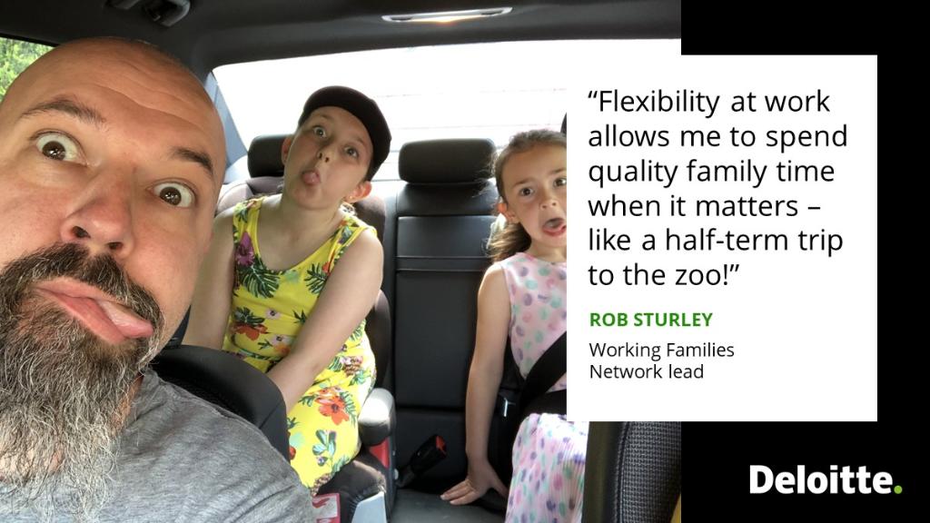 DeloitteUK's tweet photo. Hello Arabella &amp; Penelope! 👋 We hope you had a wonderful day out! 🐻 ☀️ 🍨 
As a working parent and ally, Rob believes it is crucial that carers are able to flex their working arrangements to meet their responsibilities and are recognised for the challenging roles they fulfil. https://t.co/qjZtlboPUt