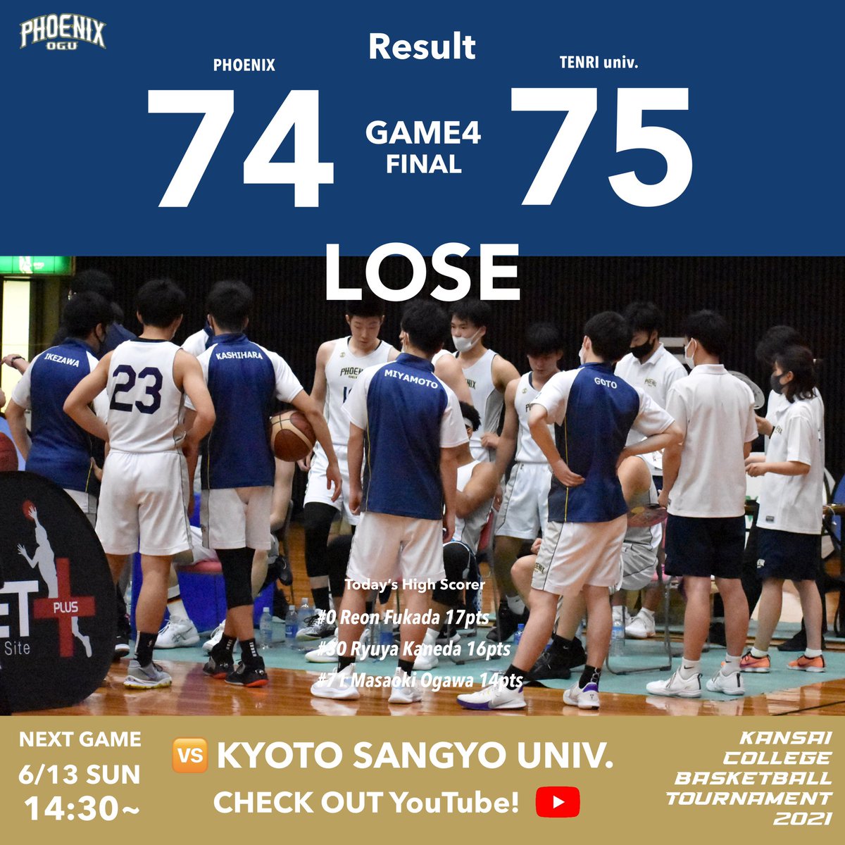 大阪学院大学バスケットボール部 Ogu Basket Twitter