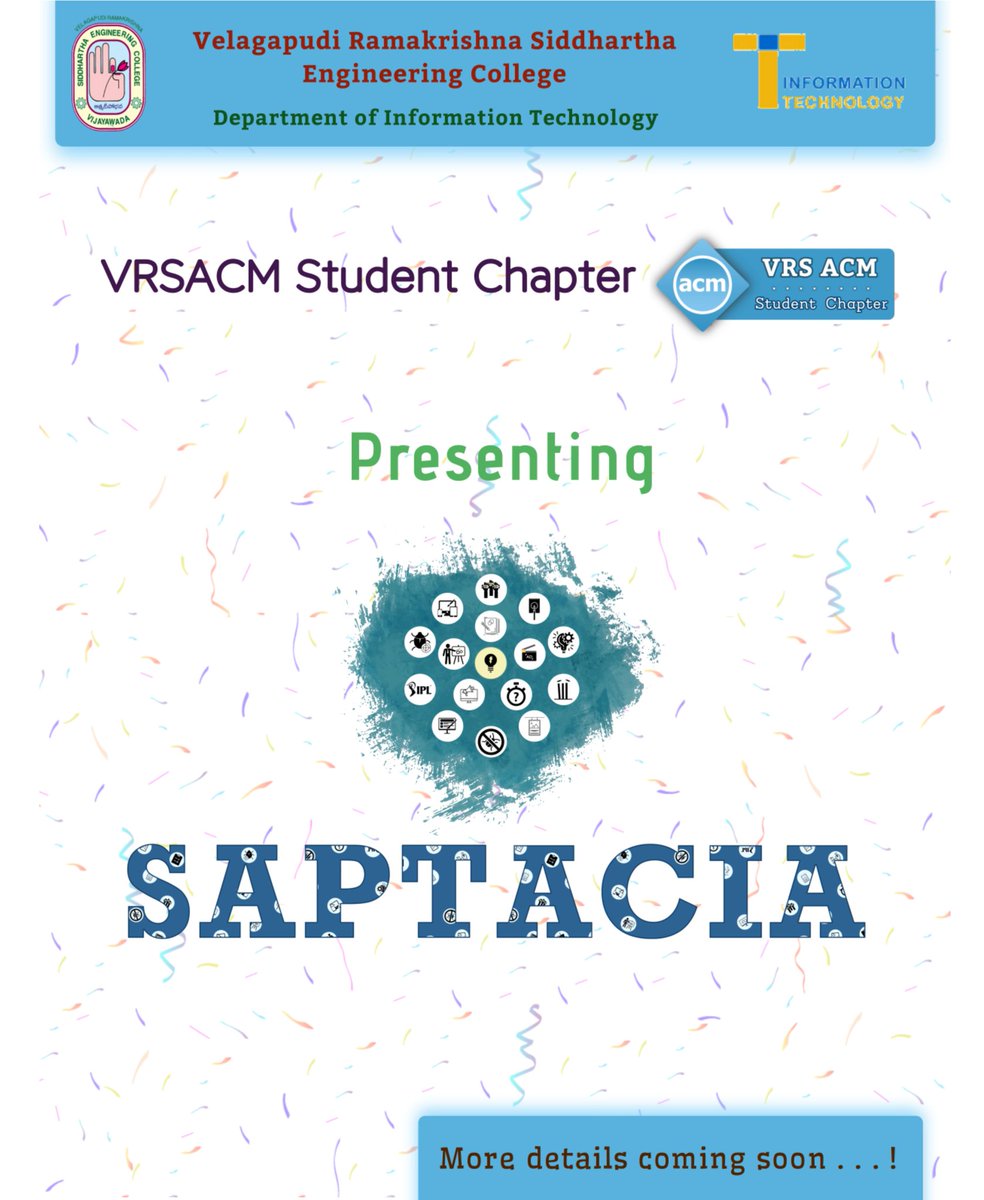 acm_vrsec's tweet image. The wait is over.
Here is the title of our new event.

@acm_vrsec @Indiaacm

#vrsec #acm #acm_vrsec #newevent #saptacia