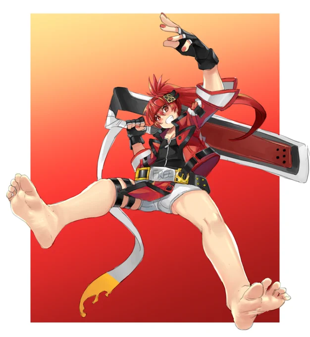 Let's Rock!
#一日一裸足絵 