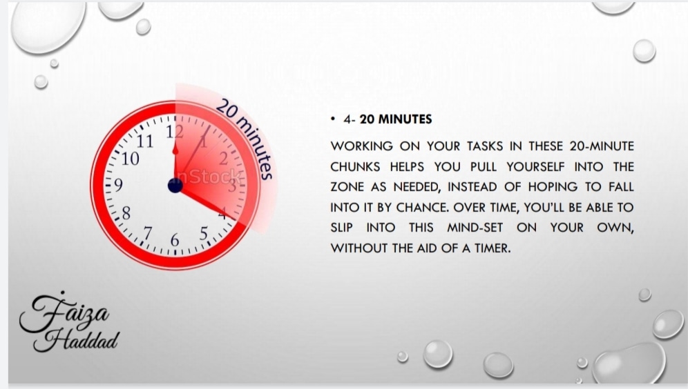 Faiza24929216's tweet photo. One more lesson for time management 
🌹 20 minutes🌹

👉 working on your tasks in these 20 minutes 

Faiza Louanes Haddad 
Business &amp; development project Expert 

#business  #businessadministration #timemanagement #timelinechallenge #timeskills #skills #challenge  #Algeria #uae https://t.co/bc90p8UjYk