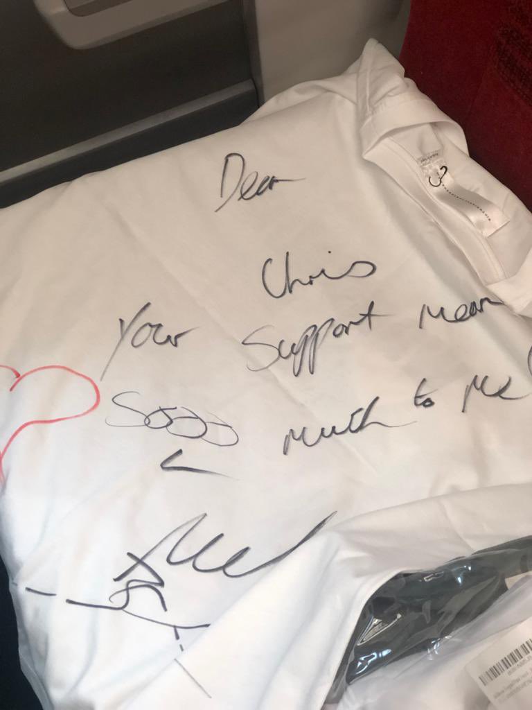 Chris_Stroud's tweet photo. On train home after collecting these! Thank you @OfficialMelB you mean the world to us! #gotyaback https://t.co/6bKaY9y5AL