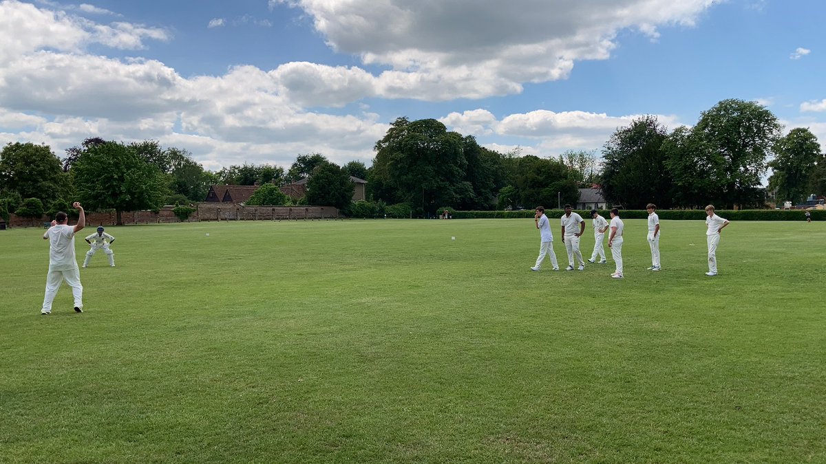 SwarbrickMartin's tweet photo. @RoystonCC 3s in Bassingbourn for a friendly vs Cambourne. Visitors win the toss and elect to bat. Getting underway soon https://t.co/Y5o3ID7BlH