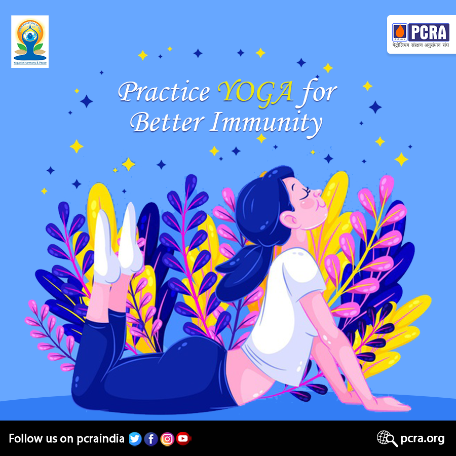 Certain yoga positions  help support, balance and boost the immune system; therefore practice yoga regularly to fight Coronavirus. 
#PCRA #ConserveFuture #StaySafe  #Unite2FightCorona 
<a href="/MoHFW_INDIA/">Ministry of Health</a> <a href="/dpradhanbjp/">Dharmendra Pradhan</a> <a href="/PetroleumMin/">Ministry of Petroleum and Natural Gas #MoPNG</a>
